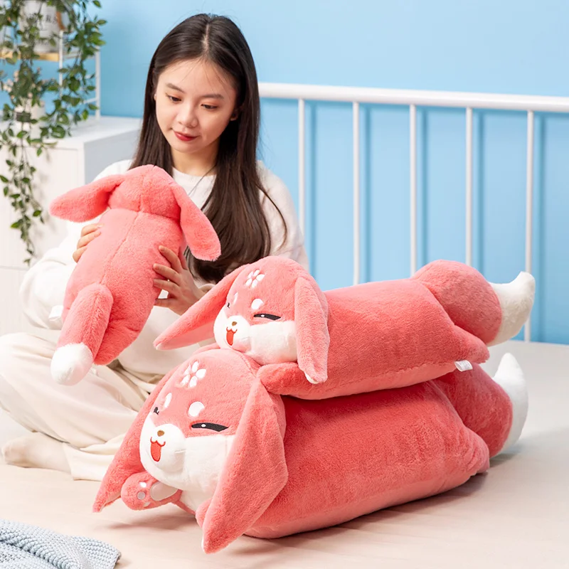 Almohada peluche zorro largo estilo anime, cojín decorativo - imagen 4