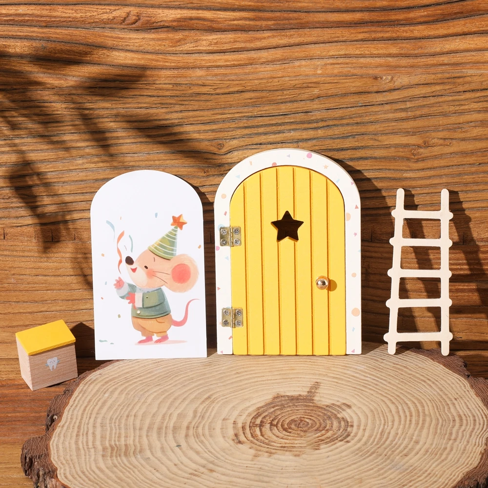Puerta de elfo integrada en decoración infantil