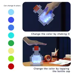Lámpara LED recargable con luz cambiante y control táctil