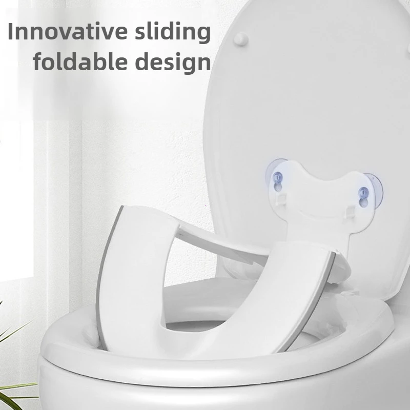 Asiento de inodoro infantil plegable universal con ventosas - imagen 4