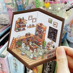 Pegatinas 3D de paisaje para niños: apilables de manualidades