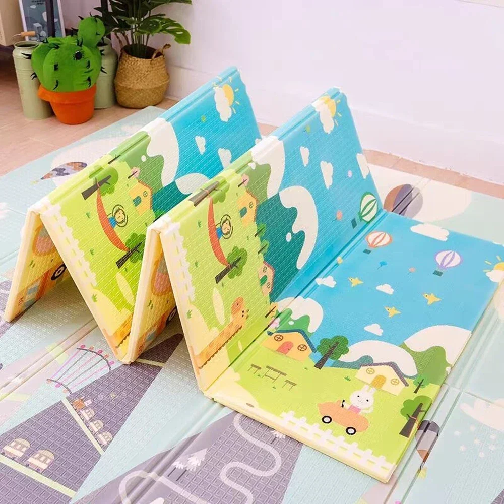 Alfombra de juegos plegable impermeable de espuma XPE para bebés - imagen 3
