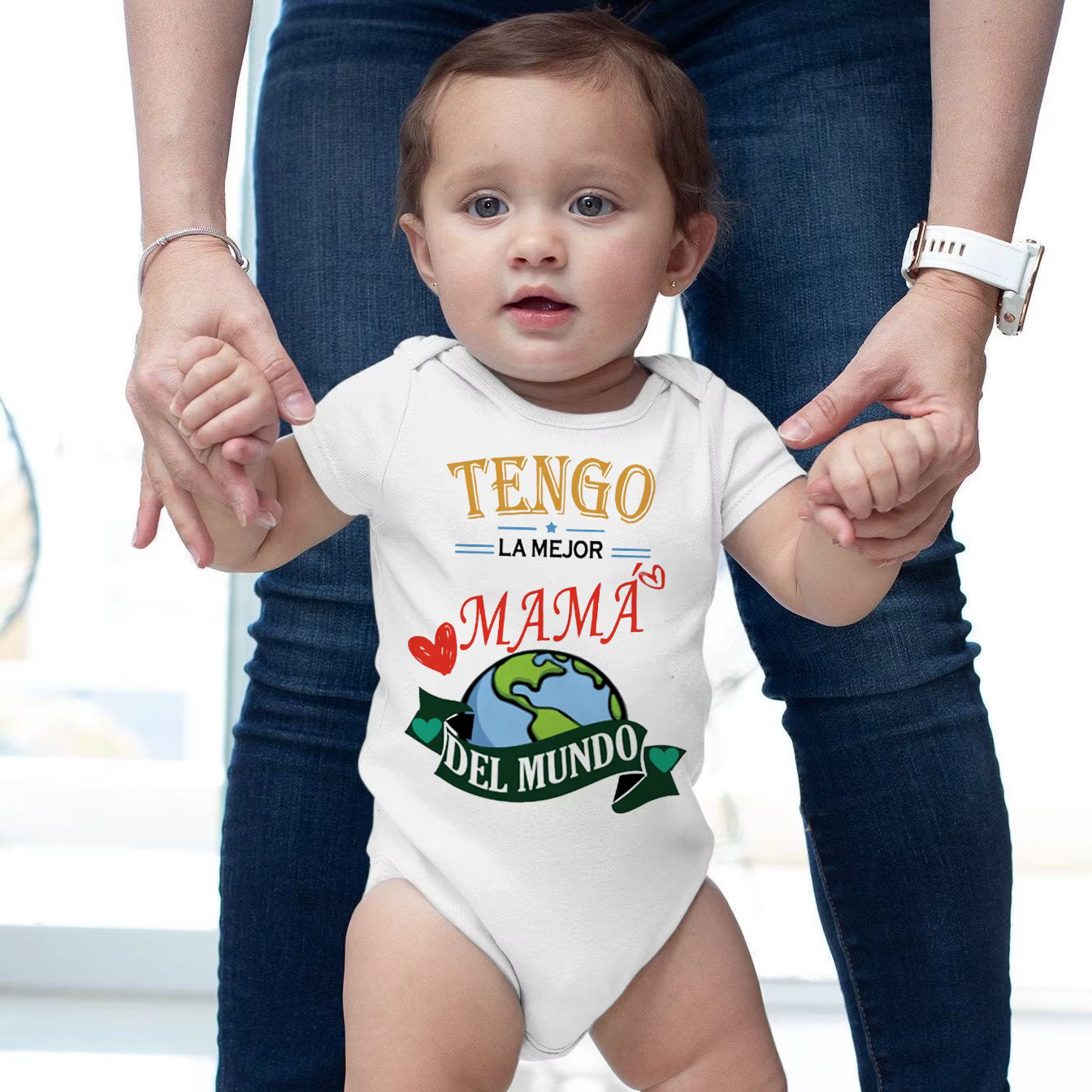 Body de bebé «La mejor madre del mundo» – Ropa divertida - imagen 2