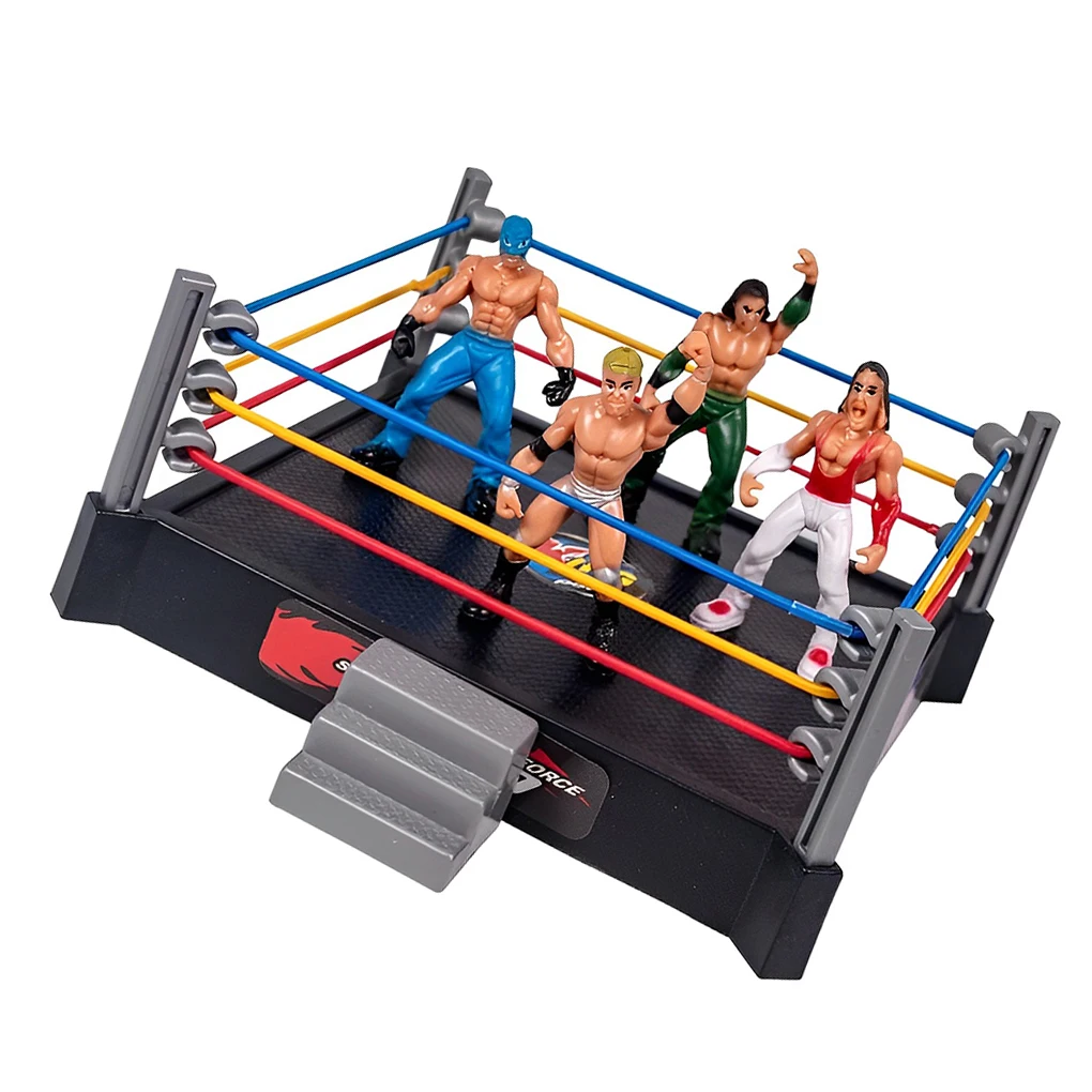 Figura de luchador y arena en miniatura