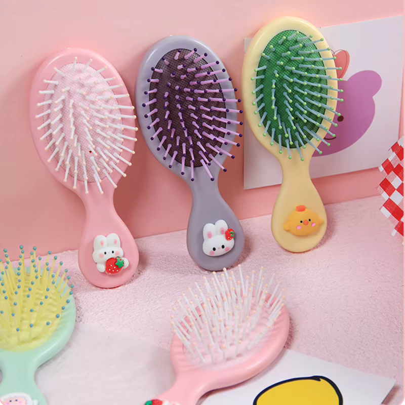 Cepillo infantil anti estático con cojín de aire para niñas – Mini peine suave - imagen 3