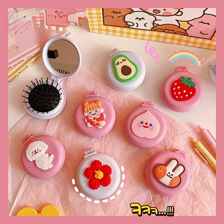 Peine plegable kawaii con motivo macarrón