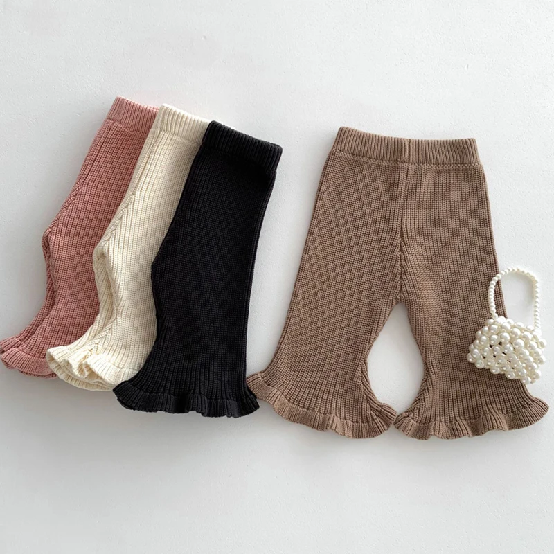 Milangel pantalones de punto acampanados niña otoño - imagen 3