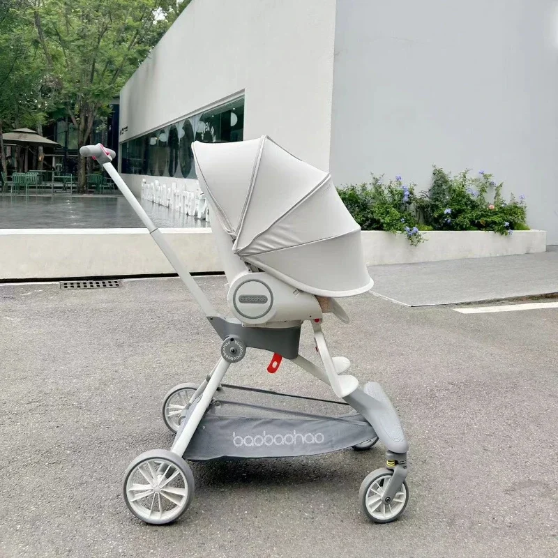 Cochecito de bebé V9 plegable ligero con asiento alto cómodo - imagen 3
