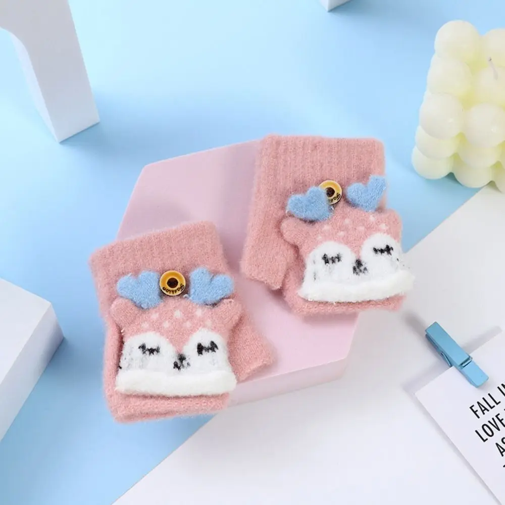 Guantes de invierno infantil con solapa y divertidos dibujos animados - imagen 5