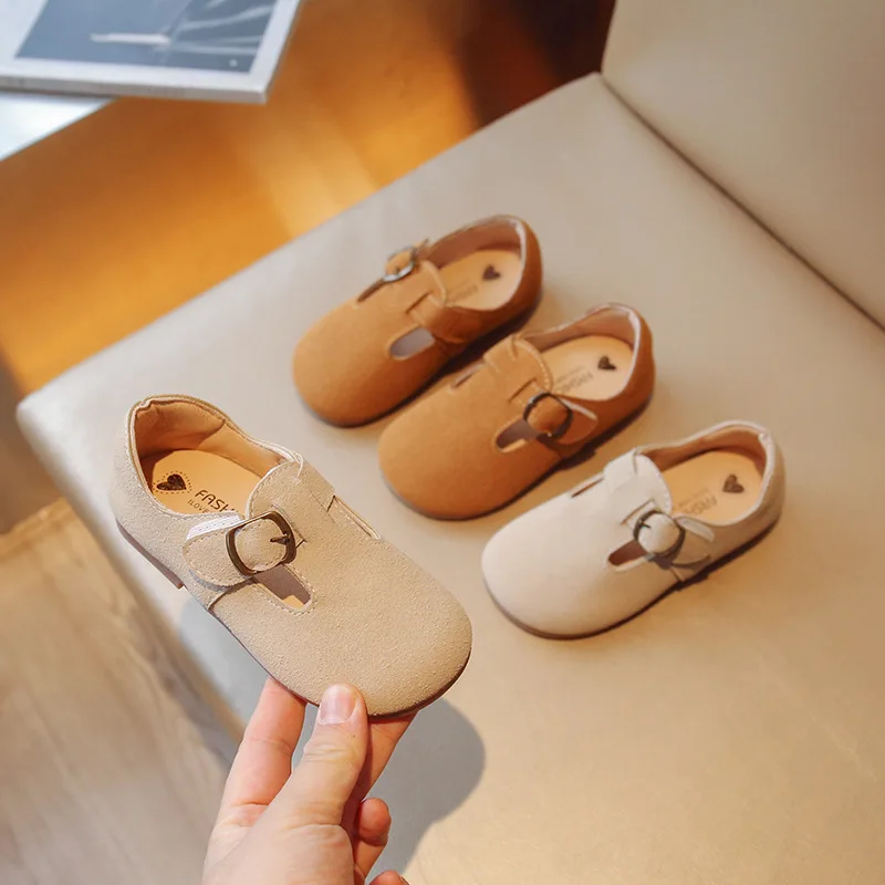 Zapatos de cuero planos sin cordones para niños – Cómodos al caminar - imagen 3