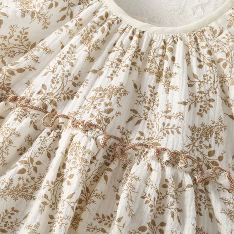 Body de verano holgado, una pieza, para niña con estampado floral - imagen 4