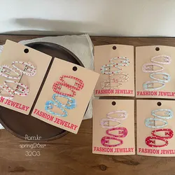 Pinzas para el pelo infantiles a presión estampado colorido dulce