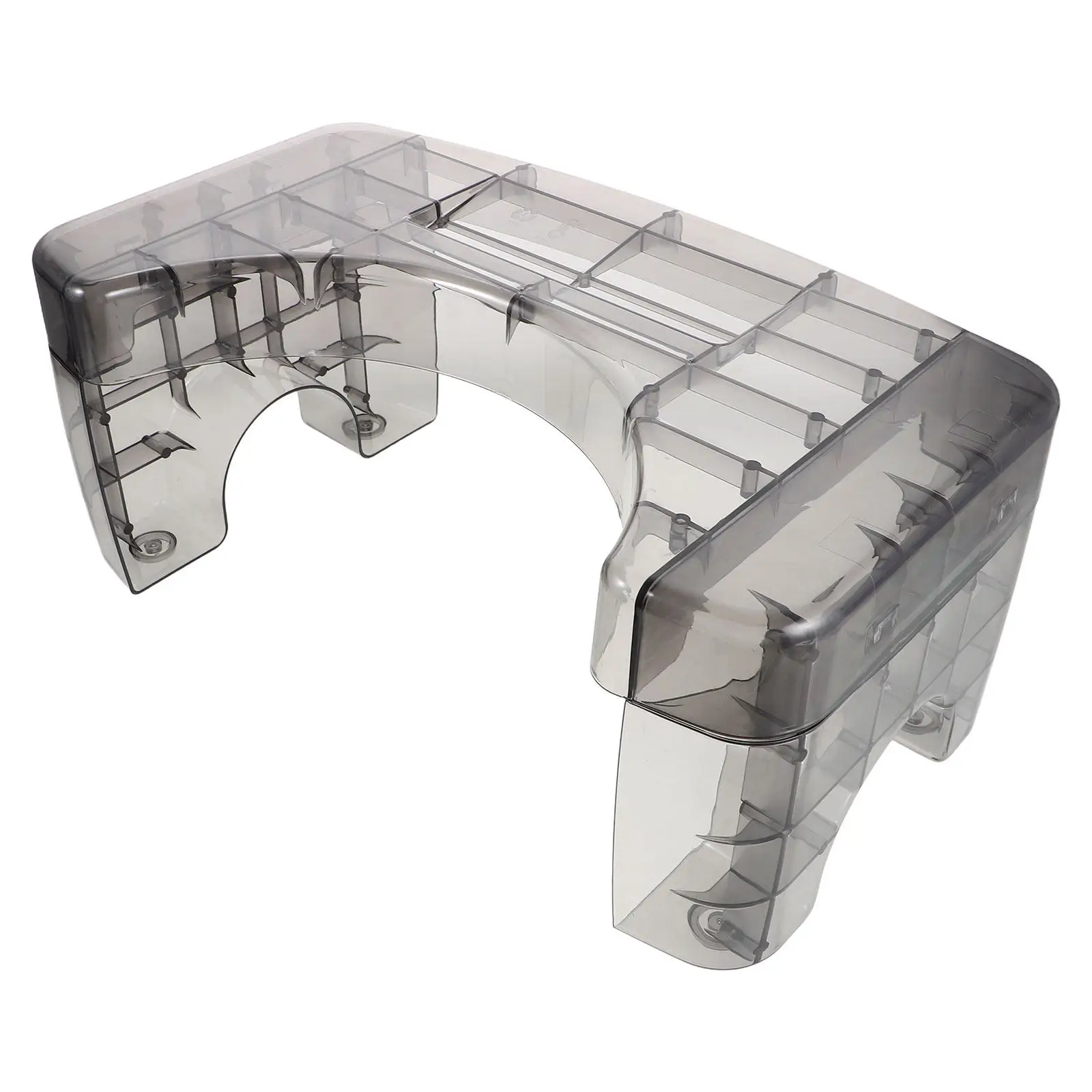 Taburete para inodoro ergonómico de plástico transparente en baño - imagen 4