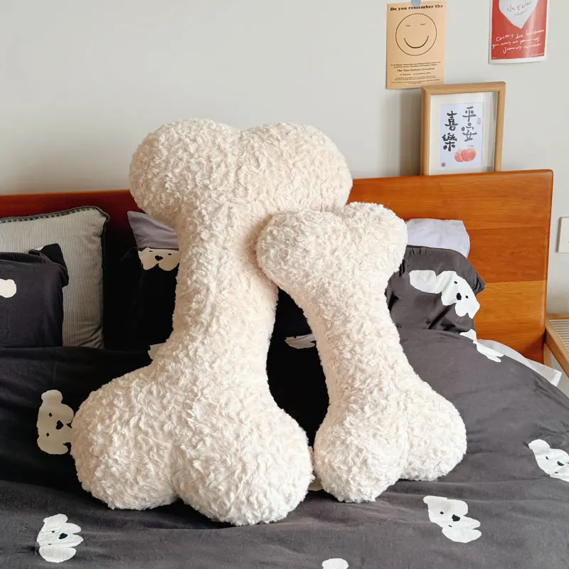 Almohada peluche hueso larga estilo nórdico para niña - imagen 3