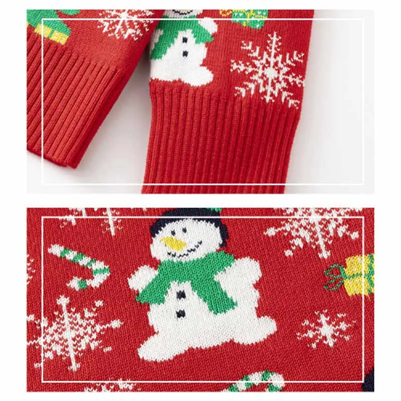 Opciones de color y estampado del suéter navideño