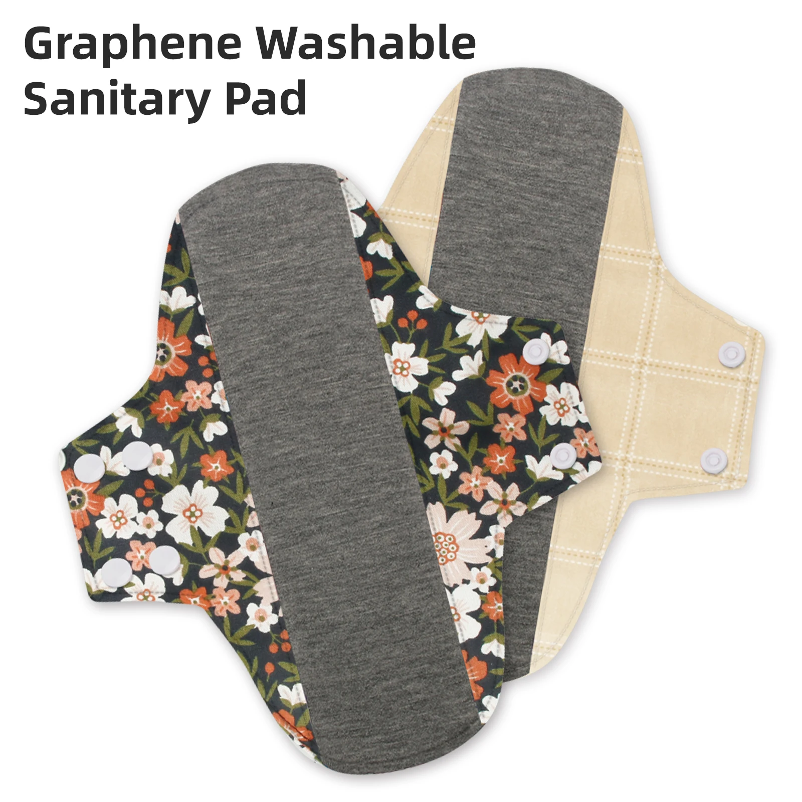 Almohadillas menstruales reutilizables de grafeno lavables para uso diario - imagen 4