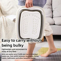 Bañera de pies plegable con tapa para masaje y remojo Spa