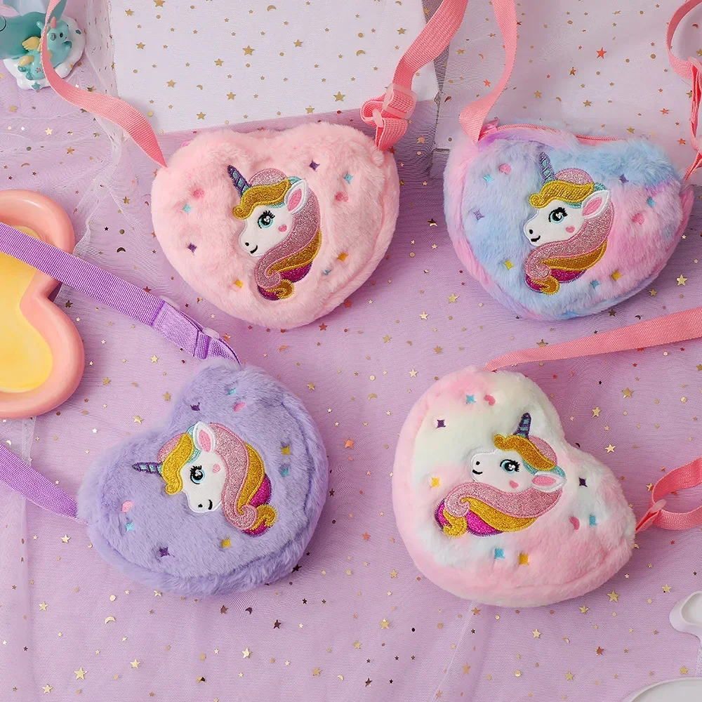 Bolso infantil unicornio bandolera suave para niña - imagen 3