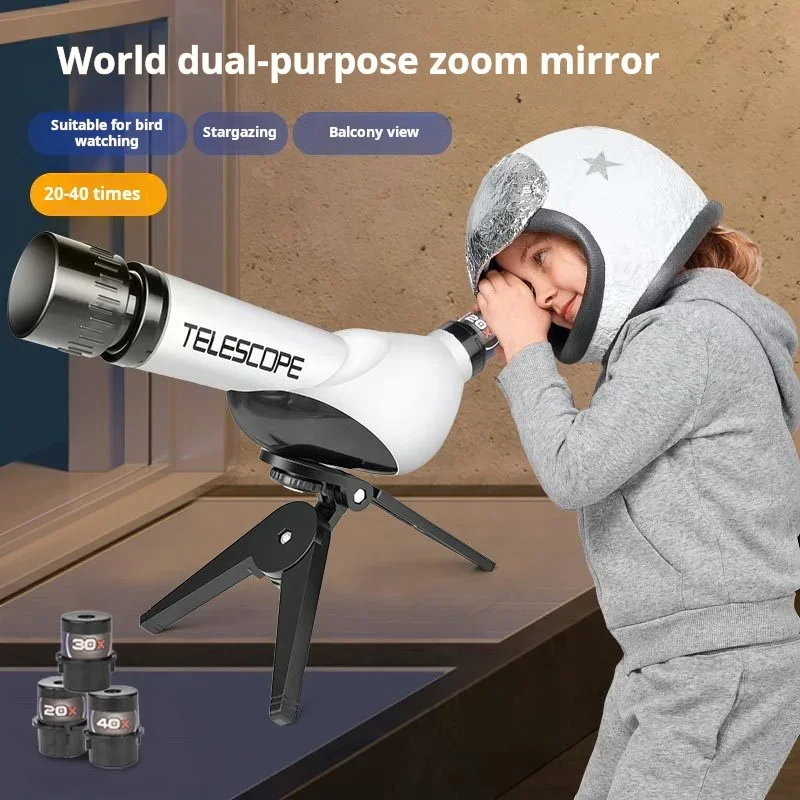 Telescopio astronómico infantil con lupa HD, kit educativo - imagen 4