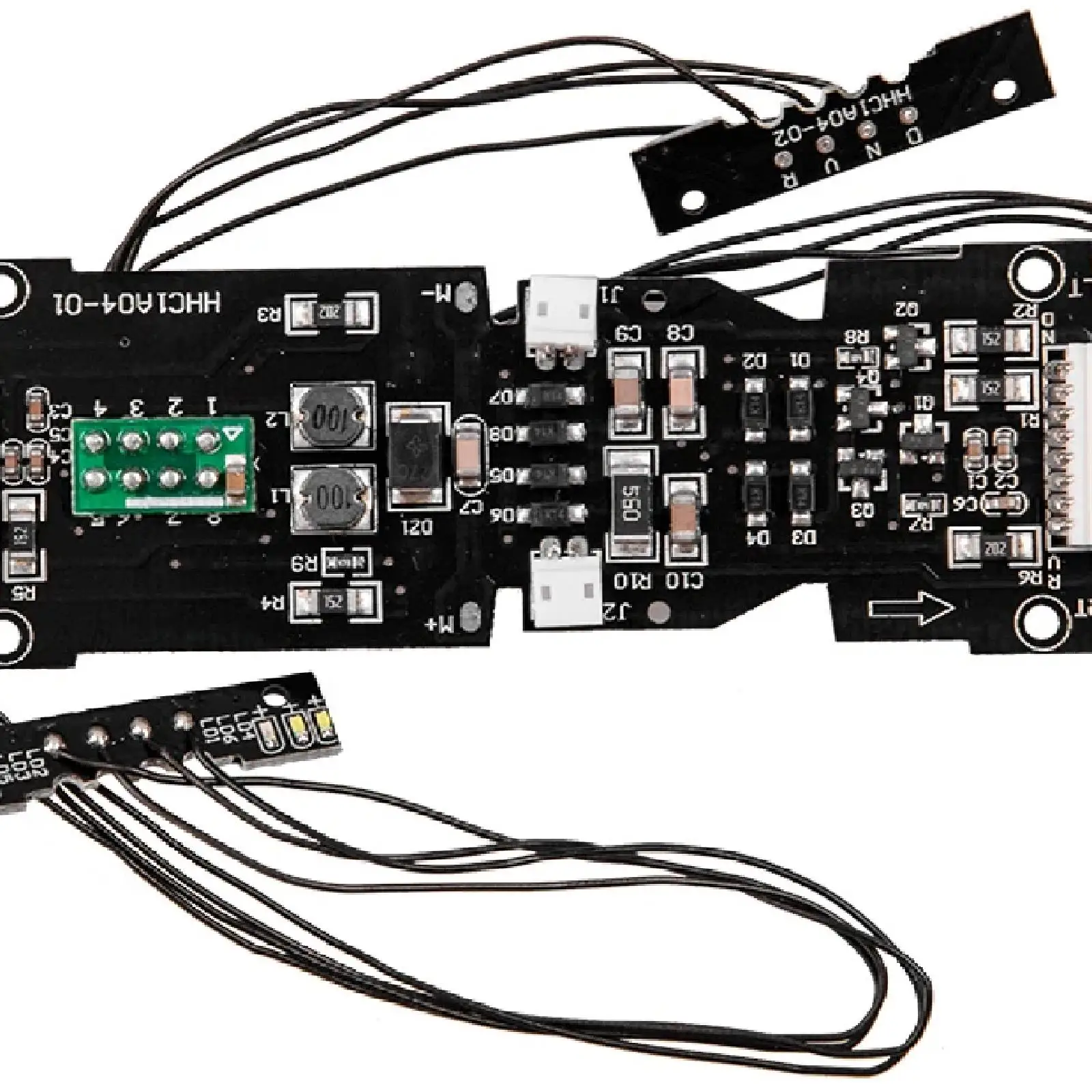 Placa PCB para tren a escala HO vista frontal
