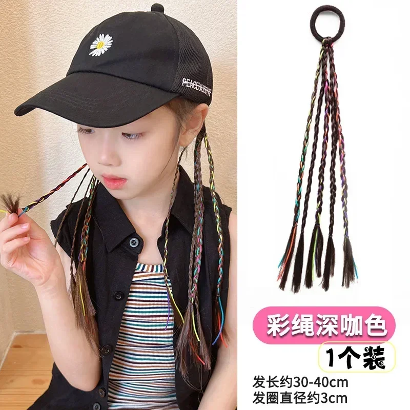 Accesorios pelo niña: lazos princesa y sombreros trenzados coloridos - imagen 2