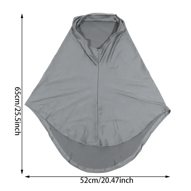 Pañuelo para la cabeza liso con velo largo, uso cómodo
