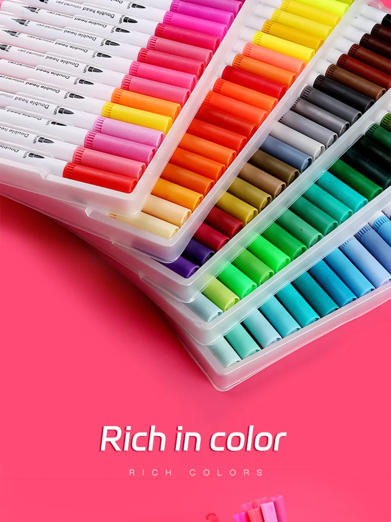 Colores vibrantes del set de 60 marcadores