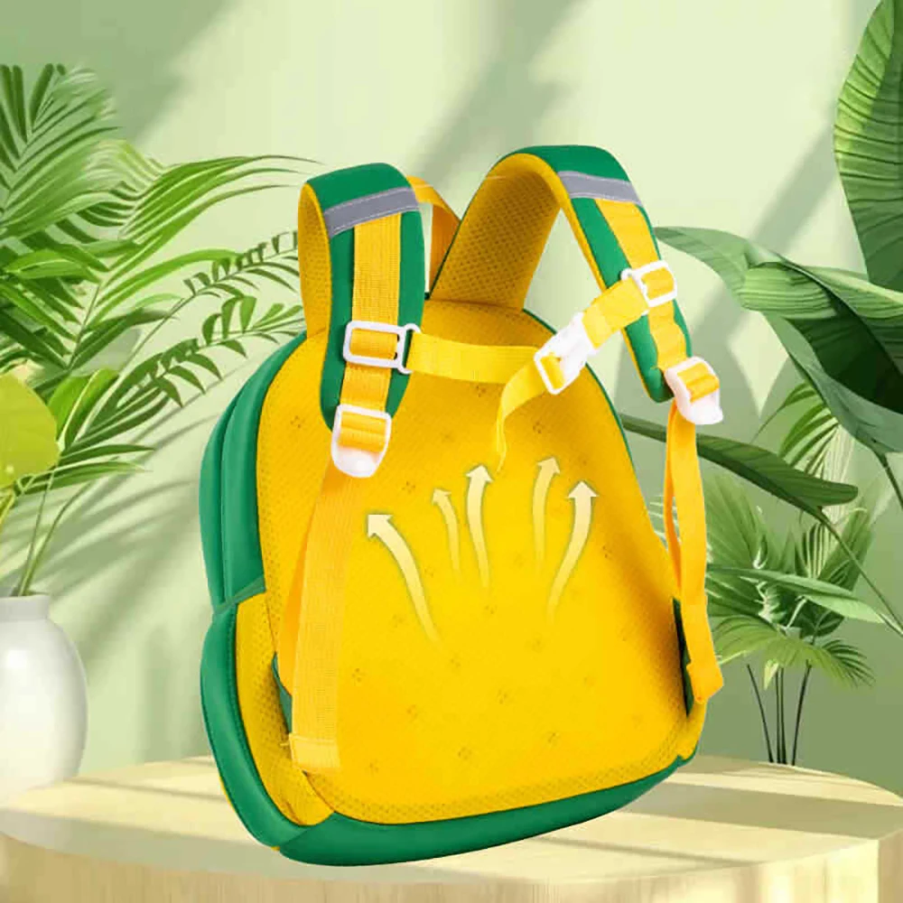 Mochila preescolar ligera de dinosaurios en lona para niños - imagen 4