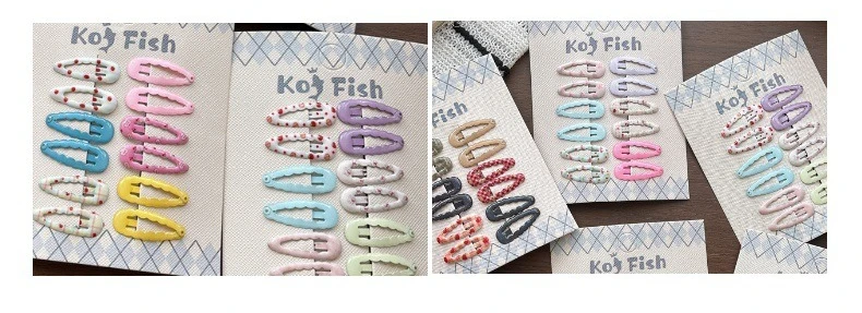 Set de pinzas con motivos de ondas y gotas