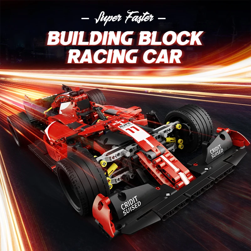 Bloques de construcción coche carreras RC DIY para niños - imagen 3