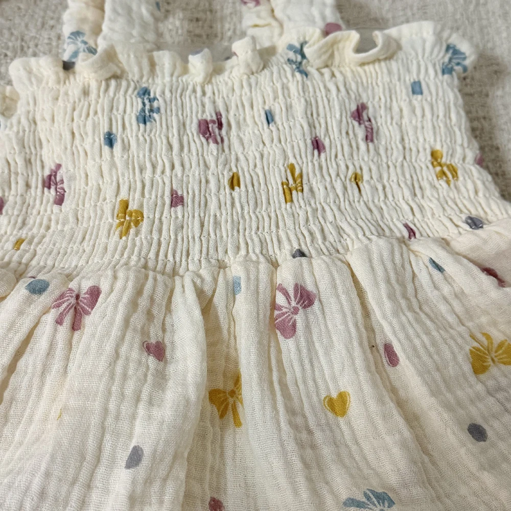 MILANCEL Body veraniego bebé niña con tirantes y lacito, gorrito - imagen 5