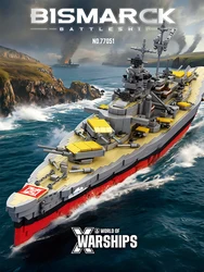 Bloques de construcción buque de guerra Bismarck, modelo clásico