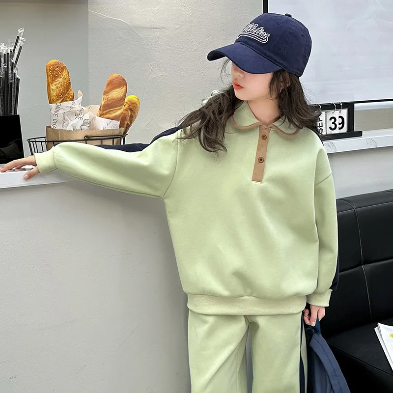 Conjunto de sudadera niña dos piezas otoño cálido y cómodo - imagen 5