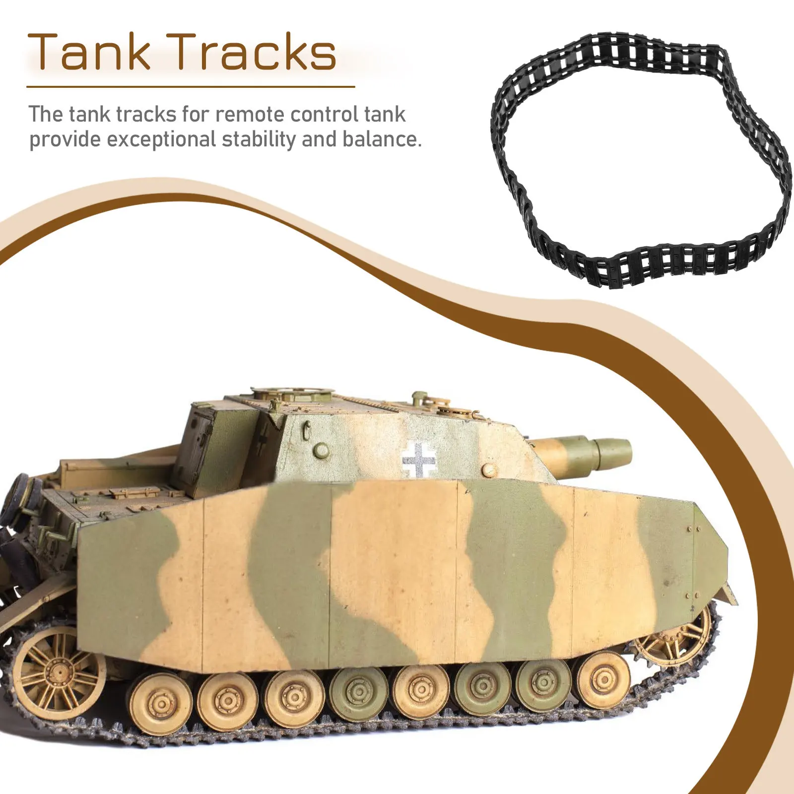 Repuestos de orugas tanque RC plástico para movimiento suave - imagen 3