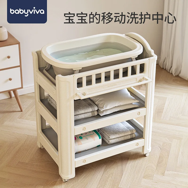 Cambiador infantil con cajones – Mesa para cambiar pañales - imagen 5