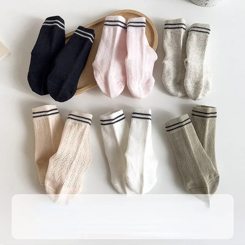 Calcetines rayados de algodón para verano – Niños y niñas - imagen 3
