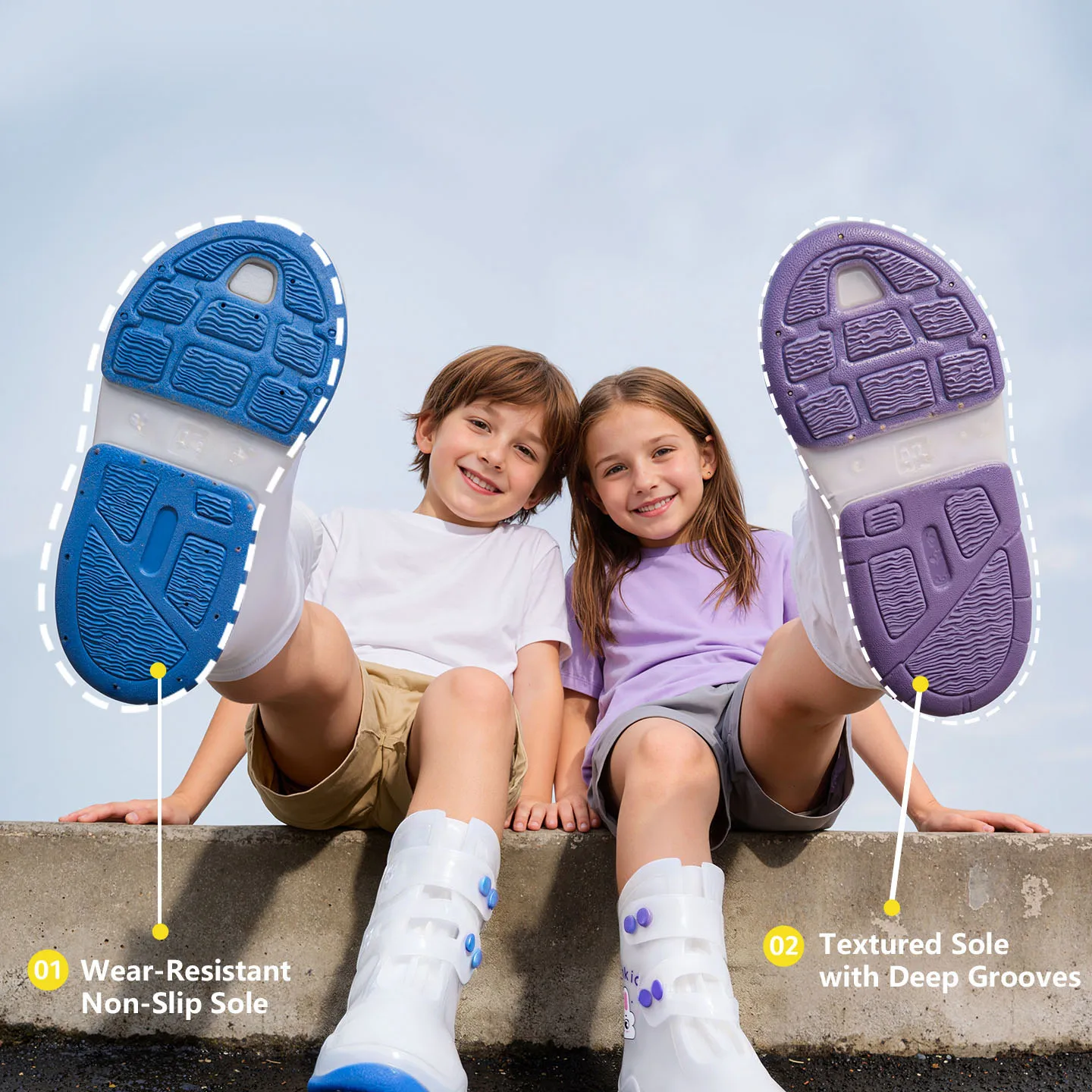 Cubrezapatos de lluvia impermeables antideslizantes para niños y niñas - imagen 5