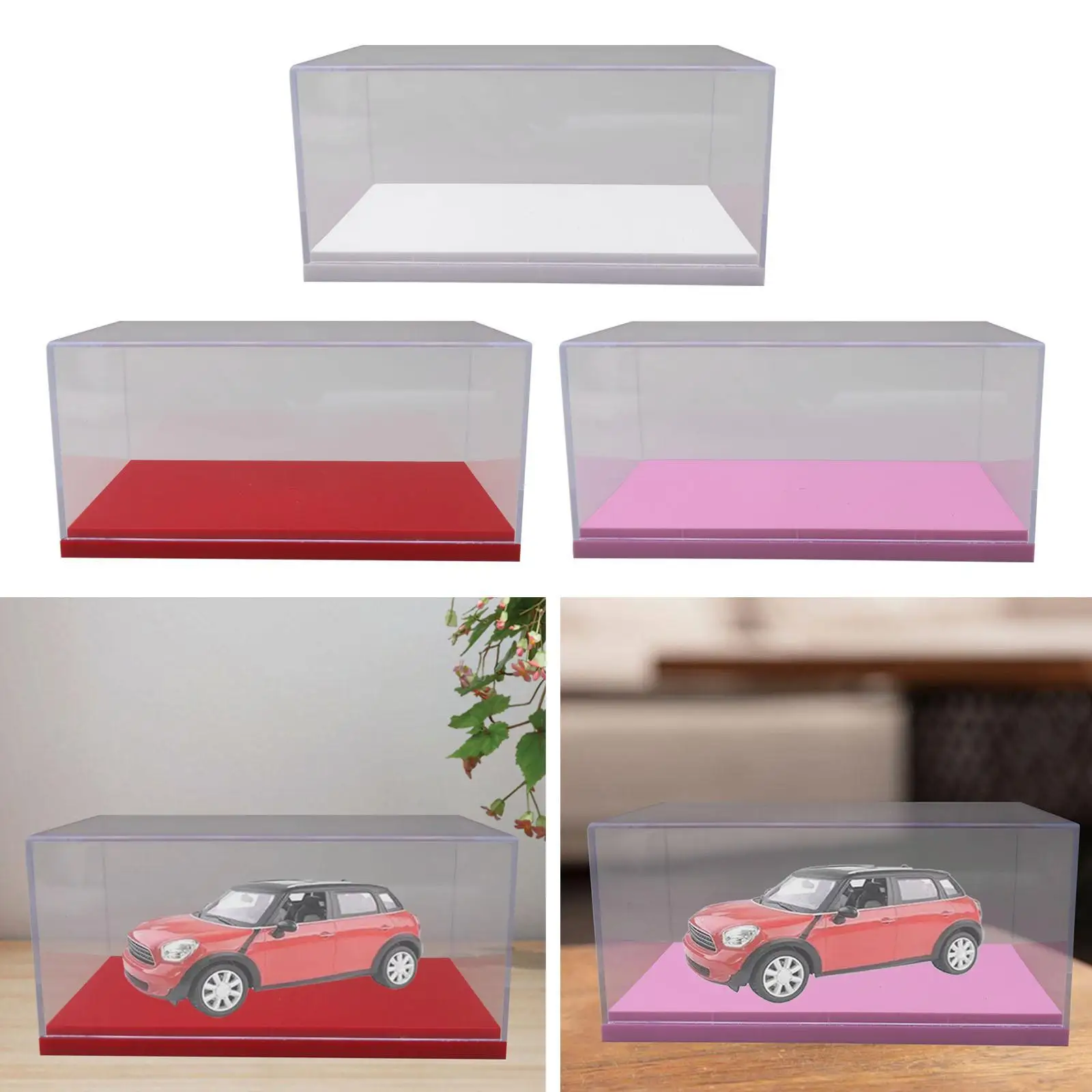 Vitrina acrílica transparente para coche 1:64