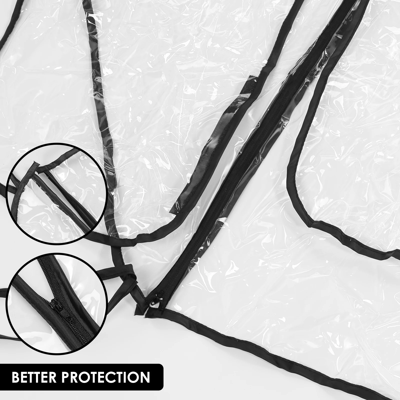 Cubierta impermeable transparente para cochecito contra viento y polvo - imagen 5