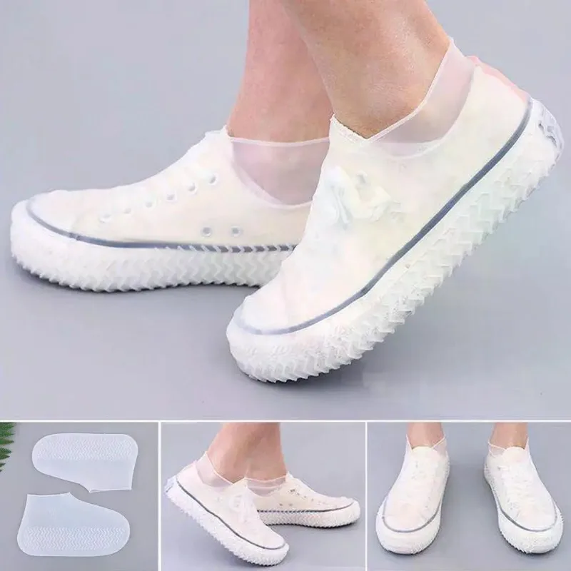 Cubrezapatos impermeables de silicona reutilizables para lluvia