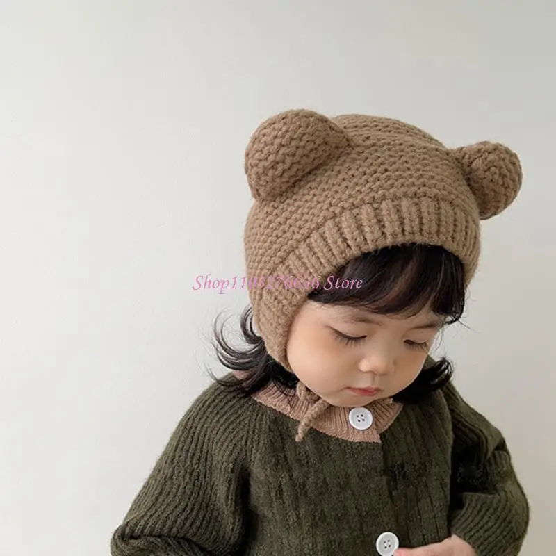 R6FD gorro de invierno con orejas de oso suave y transpirable - imagen 2