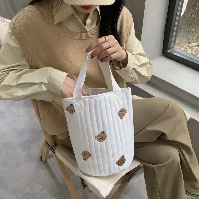 Bolso maternal bordado con dibujos animados – Práctico para el cochecito - imagen 4
