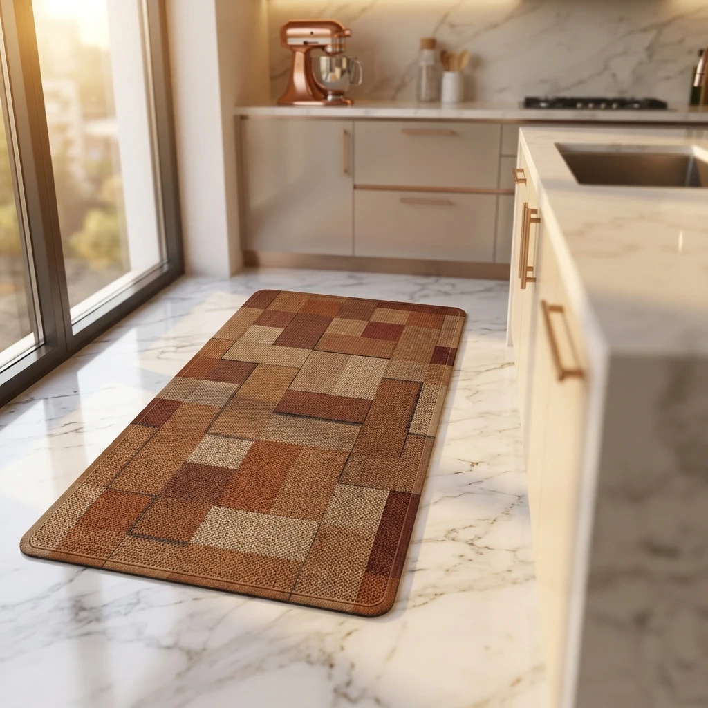 Alfombra de baño de cáñamo antideslizante, secado rápido y lavable