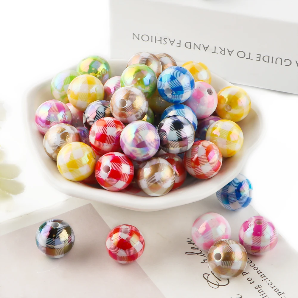 Cuentas acrílicas multicolor para pulseras y llaveros hechas a mano