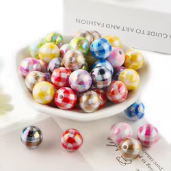 Cuentas acrílicas multicolor para pulseras y llaveros hechas a mano