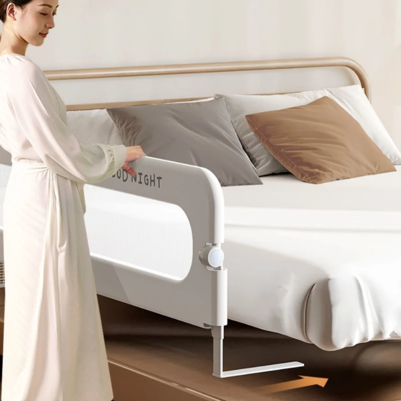 Barandilla de cama plegable ajustable para niños pequeños, riel protector de cama portátil