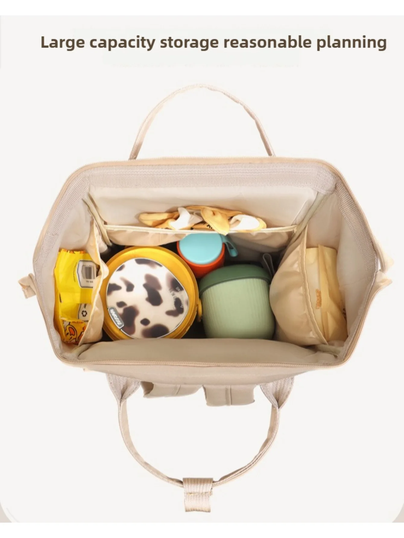 Mochila de viaje para bebé, bolsa pañales amplia - imagen 5