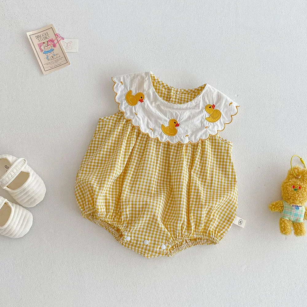 Body sin mangas para niña - Cuello Peter Pan verano 0-2 años