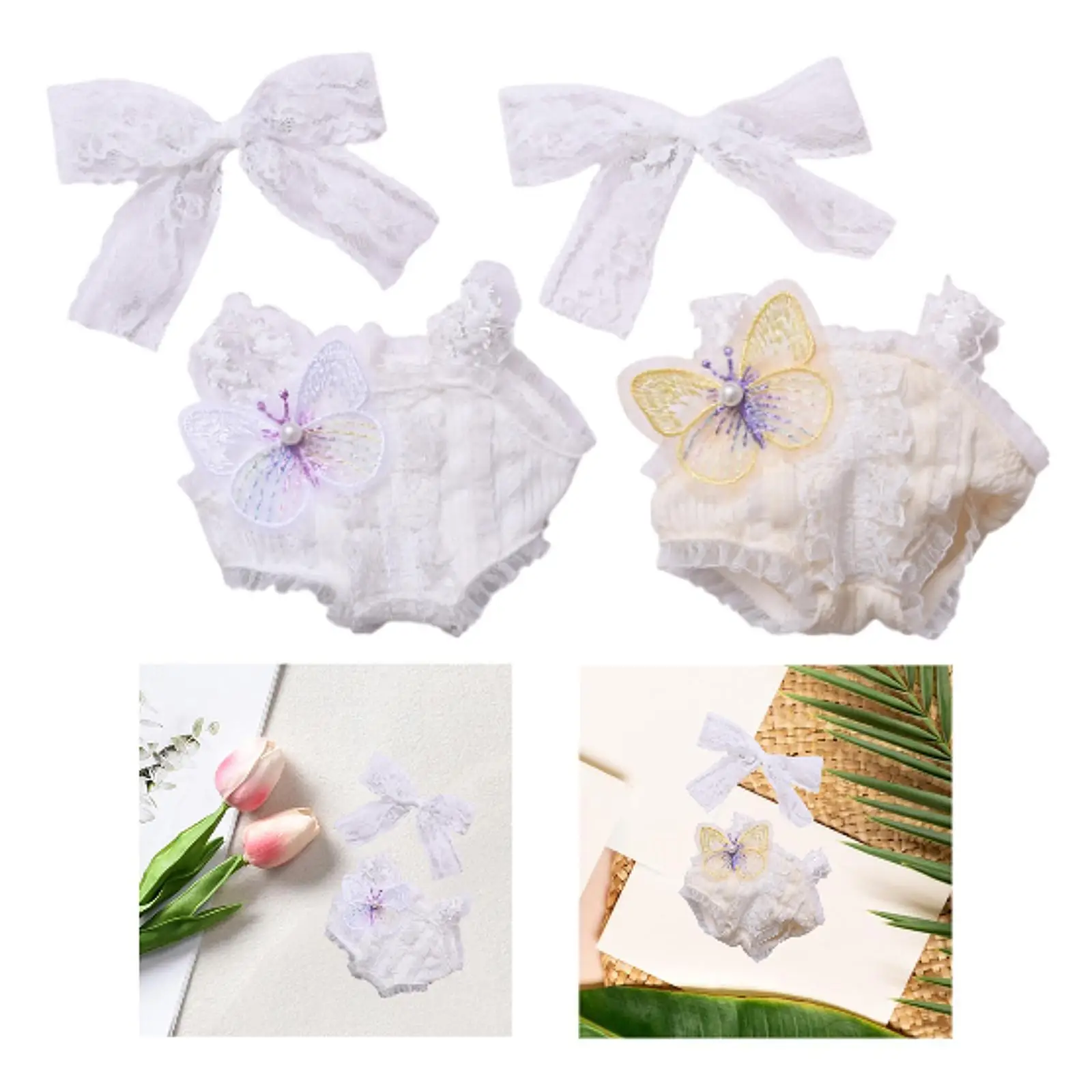 Conjunto para muñecas con overoles de tela suave y accesorios a juego