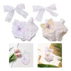 Conjunto para muñecas con overoles de tela suave y accesorios a juego
